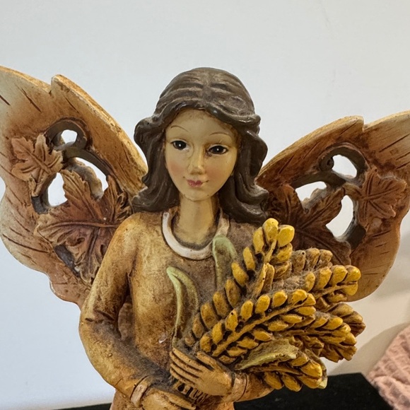 Vintage 2009 Rustic Brown wheat, harvest, Angel Figurine 10 1/2“ - Picture 5 of 7